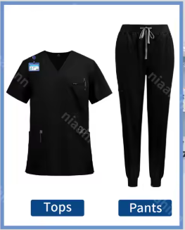 Short Sleeve V-Neck Top and Jogger With Pockets Pants